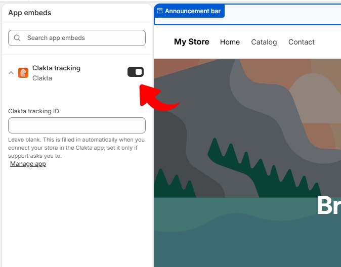 allow clakta app embed