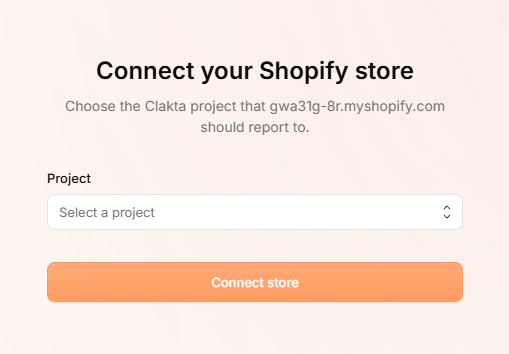 connect shopify store